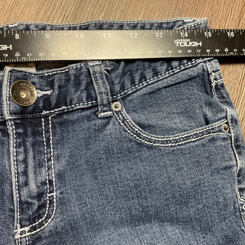 Mossimo Supply Co Mid Rise Straight Leg Jeans Womens‎ 11 Blue Denim Preppy Y2K - Picture 8 of 8